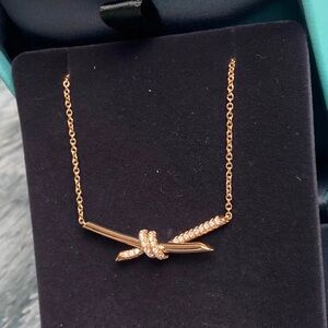 Tiffany & Co. Rose Gold Knot Necklace